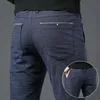 Pantalons décontractés pour hommes printemps été nouveau pantalon en lin Cott salopette Busin coupe ajustée pantalon droit quotidien tout-match pantalon pour hommes Z39Y #