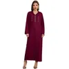 Abbigliamento etnico Eid Abaya con cappuccio per diamanti Donna Musulmana Dubai Abito lungo maxi Turchia Arabo Caftano Islam Party Marocchino Djellaba Dro Ot4Vb