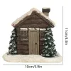 Queimadores Natal Inverno Log Cabin com 2 Cone de Incenso Queimar Chaminé Cabana Incenso Cone Queimador Mesa Peça Central Exibição Decoração de Cidade de Natal