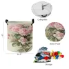 Baskets Pink Flower Rose Vintage Dirty Laundry Basket Foldable Waterproof Home Organizer Basket Clothing Children Toy Storage Basket