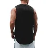 Summer Quick Dry Gym Vêtements Mesh Sport Débardeur Hommes Bodybuilding Sleevel T-shirt Hommes Fitn Stringer Débardeur Gilet de course q2bO #