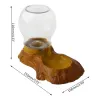 供給NiceFurniture Pet Reptile Automatic Waterer Feeder Basin Simulation Bark Turtle Lizard Bowl