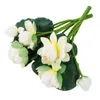 Dekorativa blommor 2 PCS Simulering Lotus Decoration Mini Flower Bouquet Fake Plant Crafts Artificial Po Props EVA Livläge Brudtem