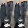 Jeans pour hommes Harajuku élastique coréen vêtements de rue en vrac solide Denim jean hommes taille élastique printemps/été nouveau 7XL 8XL pantalons décontractésL2403