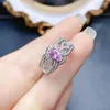 Cluster Rings FS S925 Sterling Silver 4 6 Natural Pink Sapphire Ring Certificate Fine Fashion Charm Wedding Gift Jewelry For Women MeiBaPJ