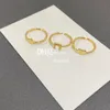 18K Gouden Ringen Retro Letterpatroon Ringen Charmante Gouden Eenvoudige Ringen Met Doos Verlovingscadeau Bruiloft Verjaardag