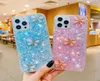 iPhone 14 Glitter Epoxy Phone Case Butterfly Bling Back Cover Apple 14Pro 14Plus 14Pro MAX 13PRO 12 11 X X7904907 용 반짝이는 보호자