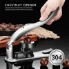 Tools 1/2/3PCS Stainless Steel Chestnut Clip 2 in 1 Nut Opener Cutter Gadgets Quick Walnut Pliers Nutcracker Sheller Kitchen Tools New