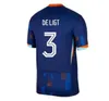 2024 Euro Cup Netherlands Soccer Jerseys MEMPHIS DE JONG VIRGIL DE LIGT GAKPO DUMFRIES BERGVIJN KLAASSEN Fans Player Football Shirt Men Kids Kits 24 25 Home Away 999