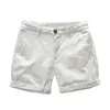 Mäns shorts Elastiska midja män avslappnad last med fickor fast färg strand för sommaren