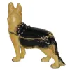 Caixas Caixa de bugiganga de cães de pastor alemão, caixa de lembrança, recipiente de jóias, estatueta de cachorro, presente de escultura