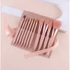 Zoreya 11st Makeup Brushes Set Eyeshadow Eyebrow Brush Staff Make Up Blending Tools Concealer Cosmetics Tool 240311