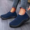 Casual Shoes Women Sneakers For Summer Flat Slip On Sock Flats Zapatillas Mujer Breather Sports Female Loafers