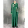 Abbigliamento etnico Abaya per le donne musulmane Con cappuccio Eid Party Abito lungo lungo Turchia Arabo Caftano Islam Robe Ramadan Abiti Marocco Jalabiya