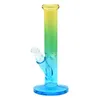 1pc,9.8in,Colorful Gradient Glass Bongs,Borosilicate Glass Water Pipe,Glass Hookah,Hand Painted,Glass Smoking Item,Holiday Gifts,Home Decorations