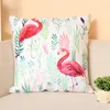 Kissen Nordic Flamingo Tropical Leaf Cover Blume Polyester Wurf Home Dekoration Sofa Dekorative Kissenbezug