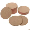 Mats Pads Table 20Pcs Cork Cup Pad Coasters Drink Reusable Round Placemats Drop Delivery Home Garden Kitchen Dining Bar Decoration Acc Otauj