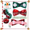 2050st Julhund Bows avtagbar krage Pet Bow Tie Accessories levererar små bowties 240314