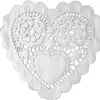 枕100 pcsケーキベーキングマットフラワーシェイプペーパードイリー花柄の愛のハートテーブルホワイト