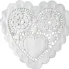 Oreiller 100 pièces tapis de cuisson de gâteau napperons en papier en forme de fleur Table de coeur d'amour floral blanc