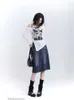 Spódnice vintage damne dżinsowe spódnica streetwear zwykła A-line wysokiej talii Jean American Style w trudnej sytuacji umytej odzieży roboczej