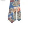 Neck Ties Neck Ties Newly designed soft mens printed pattern tie mens 7cm luxury necklace polyester Gravatas wedding tie for direct delivery to the workplace Y240325