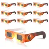 Lunettes de soleil 6 pièces lunettes d'éclipse solaire ombre de sécurité vue directe du soleil - protège les yeux des rayons nocifs pendant