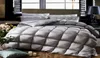 100 Goose Down White Gray Comforter Set King Queen size size bed reacilt set bedspread duvet throw blanket edredon colcha lj1184282