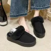 Tofflor Vintermode 2024 Nya tofflor Fashion Thick Fur Mini Flat Women's Casual Warm Shoes Soft Home Women's Slippers Flipflops