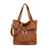 Borsa Dundee in pelle da donna a spalla singola Messenger Lock strato superiore mucca grande