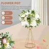 Filmer Tall Flower Stands Weddings Home Decoration Decorative Hollow Vase Metal Vase Column Stand Glass Vase