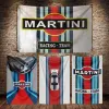 Bandiere 3X5Ft MARTINI Racing Team Bandiera Poliestere Stampa Digitale Car Tuning Culture Banner per Arredamento