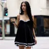 Sıradan Elbiseler Boho Plajı Seksi Kolsuz Sırtsız Derin V Boyun Kayışı Mini Kadınlar Pamuk Beyaz Kısa Elbise Yaz Partisi Yukarı Geri Çorna