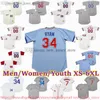 Anpassad XS-6XL Movie Throwback Baseball Jersey 34 Nolan Ryan 7 Ivan Rodriguez Juan Gonzalez Michael Young Toby Harrah Mike Hargrove Ted Williams Kenny Rogers Jerseys