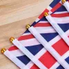 Tillbehör Flaggflaggor Union UK Jack Mini Britain Stick British Hand Vaving Decorations Sticks Jubilee England Bunting Handheld Country