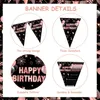 Party Decoration Happy Birthday Decor Bunting Banner Triangle Flag Pennant leveranser 18: e 30: e 40: e 50: e 60: e