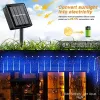 Decoration Solar Meteor Shower Rain String Lights Waterproof Garden Light 8 Tubes Christmas Tree Holiday Party Wedding Holiday Decoration