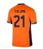 24 25 Euro Cup Nederländerna Memphis Soccer Jersey European Cup Holland Club Jong Virgil Bergvijn 2024 Klaassen Blind de Ligt Men Kids Kit Football Shirt Player Version version