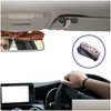 Autres accessoires d'intérieur Vêtements suspendus Support de lunettes Clip Strass Visière de voiture Porte-lunettes Drop Livraison Automobiles M Ott2P