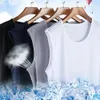 Мужской жилет Ice Silk Быстросохнущая майка для бодибилдинга Fitn Muscle Mesh Дышащие футболки с рукавами Повседневные спортивные топы Майка Y5CO #