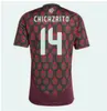 2024 Mexiko Chicharito Långärmad herrfotbollströjor 22 23 H. Lozano A. Guardado Home Away Training Wear R. Jimenez National Team Football Shirt Fans Player Version