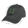 Bérets Vert Papillon Couleur Impression Art Cowboy Chapeau Mousse Partie Casquette De Baseball Gentleman Femme Plage Sortie Hommes