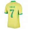 2024 Copa brasil Soccer Jerseys MARQUINHOS PAQUETA RODRYGO 24 25 brasil VINI JR RAPHINHA RICHARLISON Shirt Fans Player ENDRICK 2024 Brazils Men Kids 3XL 4XL