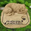 묘비 애완 동물 기념 돌 개 애완 동물 무덤 마커 야외 묘비 또는 실내 디스플레이를위한 정원 돌, 애완 동물 기념 선물