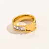 20-styl Never Fade S Classic Designer Ring Pierścienie damskie Pierścienie mody grawerowane ze stali nierdzewnej Wzór liter