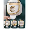 Gouden Badkamer Plank Opbergdoos Punch-Gratis Wandmontage Toiletrolhouder Doos Waterdichte Papieren Handdoek Badkamer Opbergrek 240318