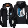 Mężczyźni Kobiety Atak na Titan Wings of Freedie Casual Refleksyjne Windbreaker Pilot Kurtka z kapturem Slim Fit Pilot Płaszcz T Shirt 7xl 3630#