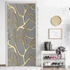 Klistermärken 2st/Ställ in flera moderna landskap 3D -dörrklistermärke PVC Vattentät DIY Selfadhesive Wallpaper Home Design Decor Mural Decals