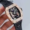 Mechanical Richardmill Luxury Watch Mens Нарученные часы RMS5101Tiger и Dragon Michelle Yeoh Tirbillon Tourbillon