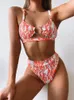 Dames Badmode Sexy Badpak Vrouwen Hoge Taille Bikini Micro Been Zwempak Voor Zwemmen Slangenprint 2024 Bikini Set